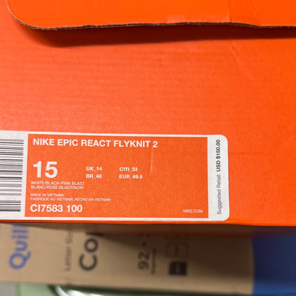 Nike Epic React Flyknit 2 - White, Black, Pink